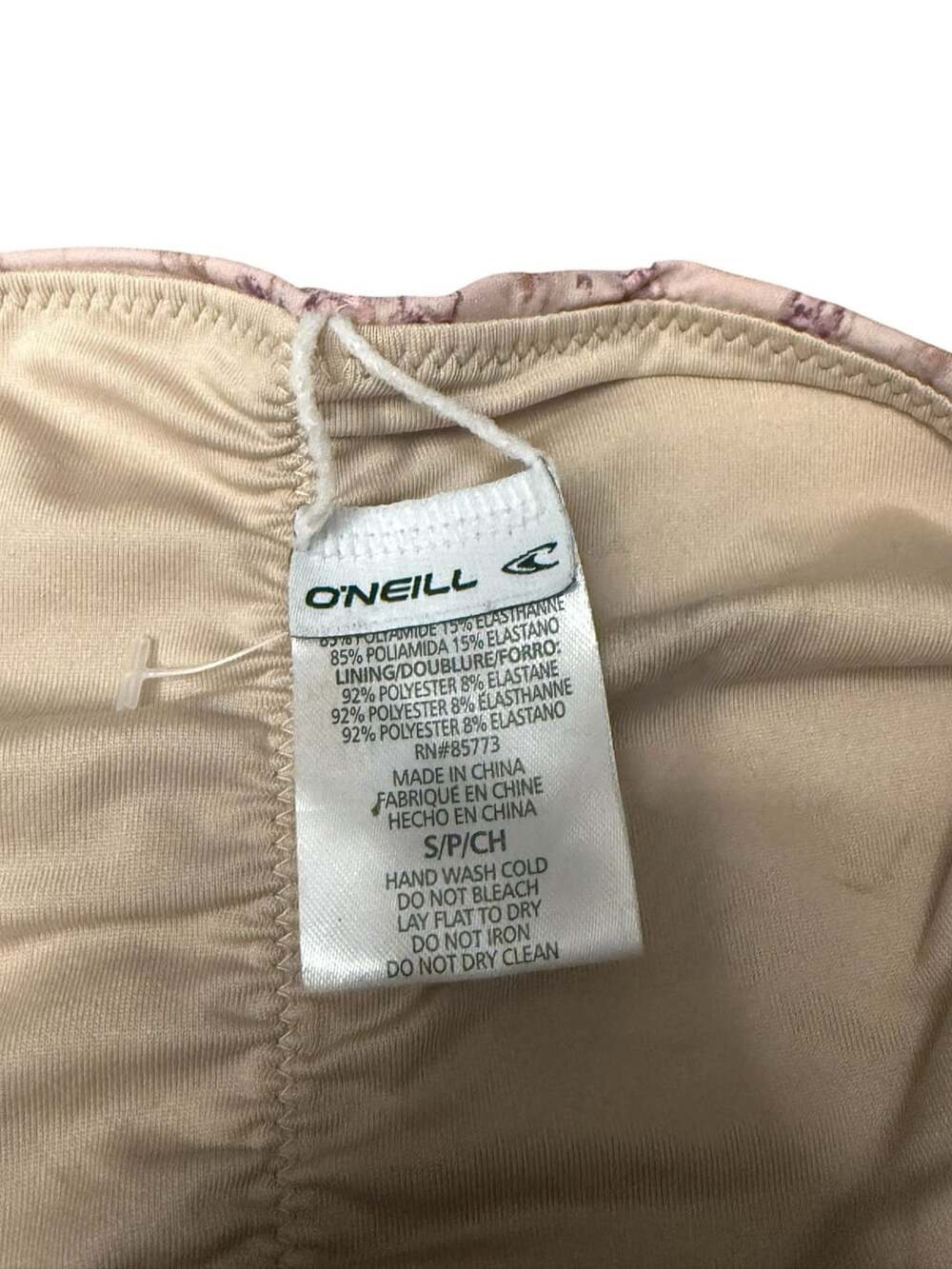O'Neill Women's Solid Cheeky Coverage Bikini Bottom Beige Size S - Picture 3 of 4